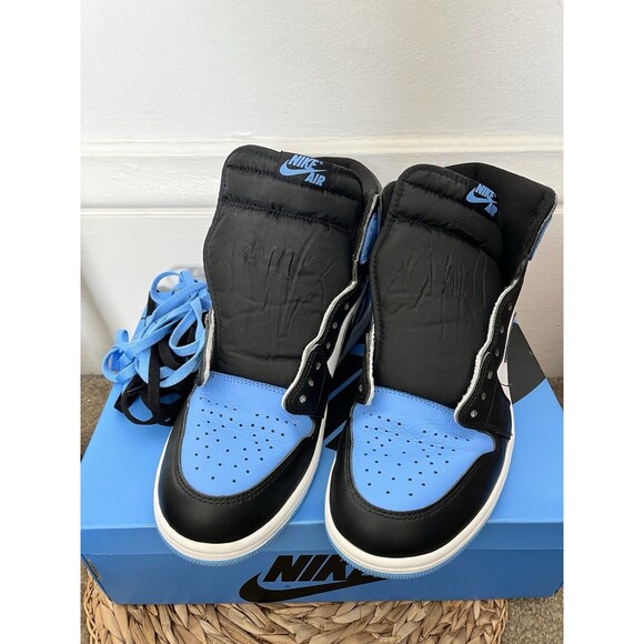 Nike Men’s Size 11.5 Air Jordan 1 Retro OG High Top Blue Black Lace Up With Box - Picture 6 of 12
